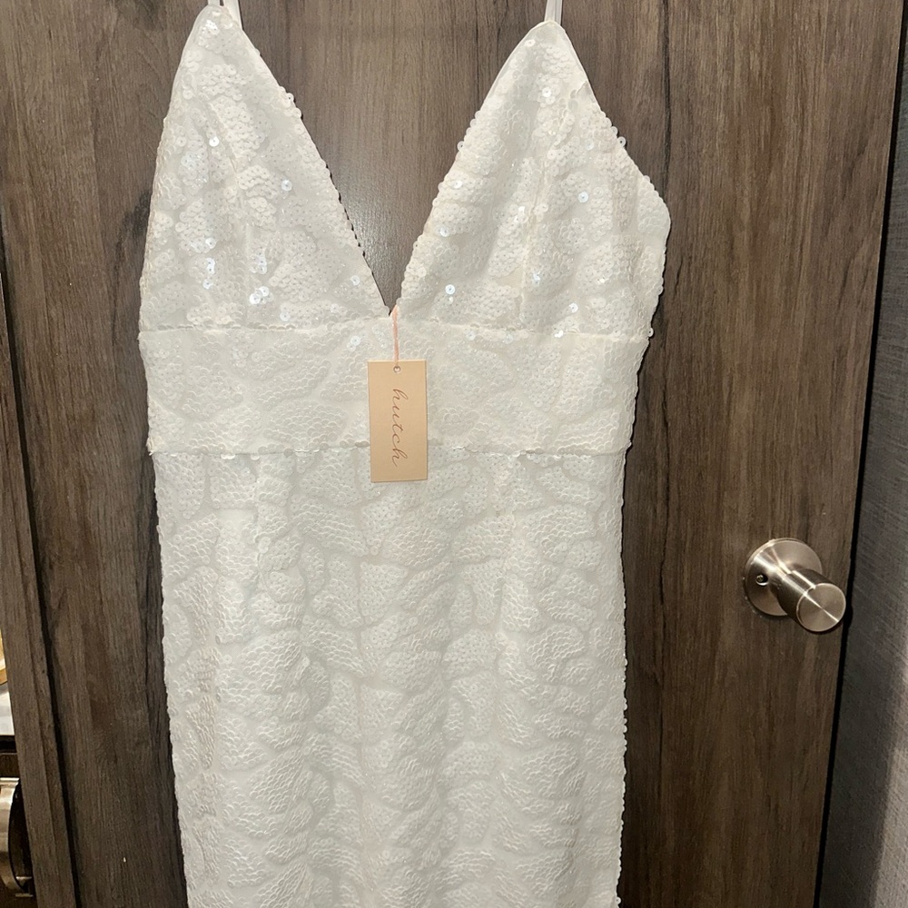 Hutch White Lace Mini Dress